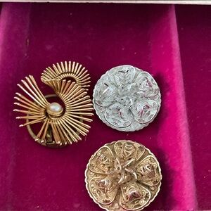 Trio of Vintage Scarf Clips